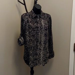 Mossimo button down "snakeskin" blouse